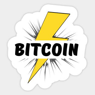 Bitcoin lightning bolt crypto Sticker